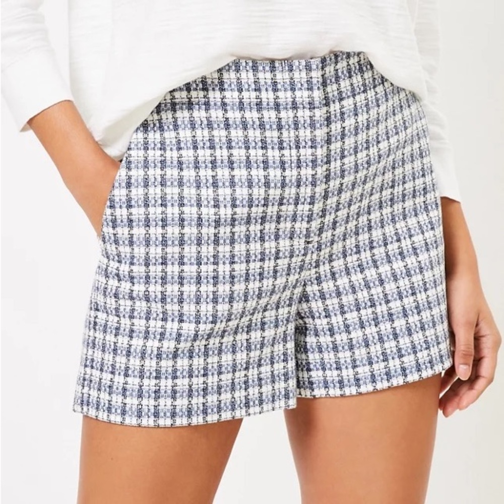 NWOT Loft Plaid High Waist Shorts